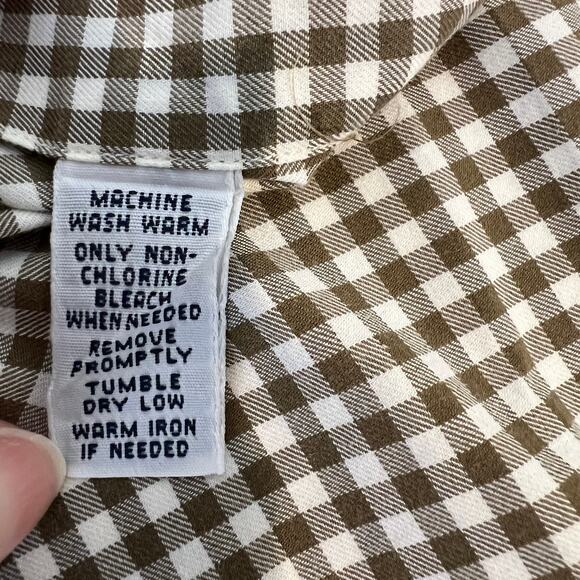 Ralph Lauren Classic Fit Dress Shirt Men's L Cream Olive Check Purple Pony - Picture 9 of 11